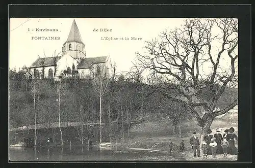 AK Fontaines, L'Eglise et la Mare