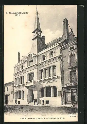 AK Craponne-sur-Arzon, L`Hotel de Ville, Rathaus