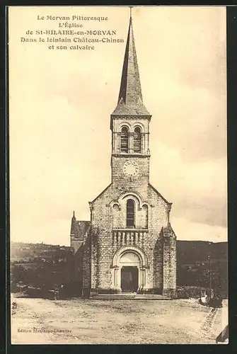 AK St-Hilaire-en-Morvan, L`eglise, Ansicht der Kirche