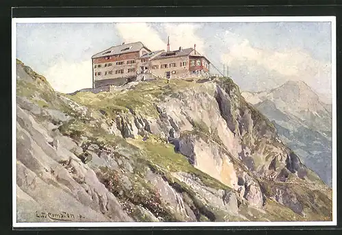 Künstler-AK Edward Theodore Compton: Blick zum Watzmannhaus