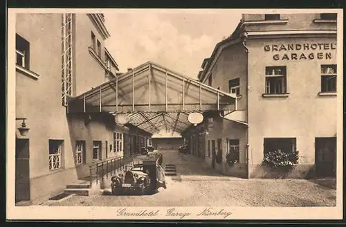 AK Nürnberg, Grandhotel, Ausfahrt der Tiefgarage