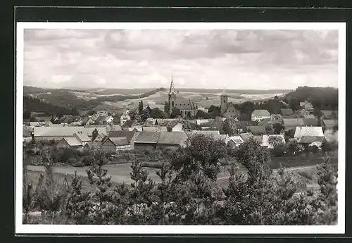 AK Weilerbach / Pfalz, Panoramablick auf den Ort und ins Land