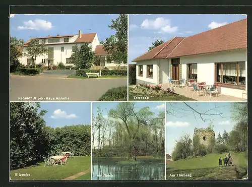AK Bad Holzhausen, Pension Stork - Haus Annelie, Terrasse, Sitzecke