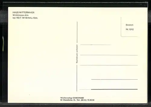 AK Reit im Winkl /Obb., Haus Mittermaier, Totalansicht