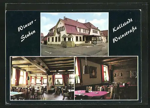 AK Kallstadt, Weinstrasse und Winzer-Stuben
