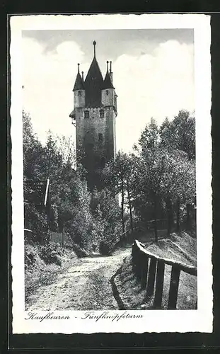 AK Kaufbeuren, Fünfknöpfeturm, Totalansicht