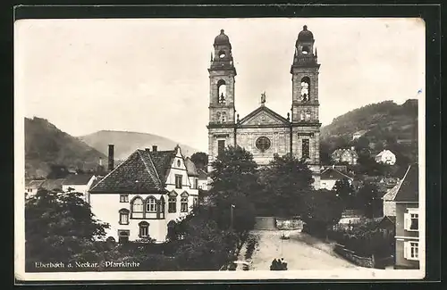 AK Eberbach / Neckar, Blick zur Pfarrkirche