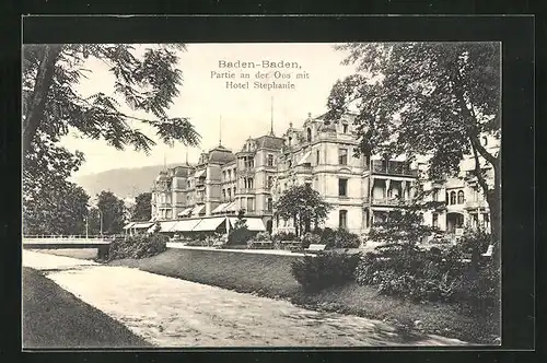 AK Baden-Baden, Hotel Stephanie an der Oos