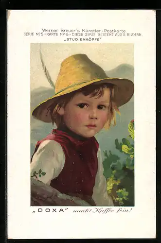 AK Doxa macht Kaffee fein!, Studienköpfe, Kleiner Junge mit Strohhut