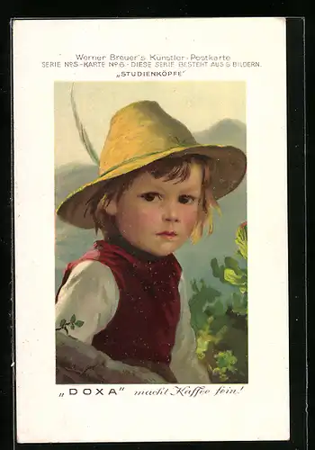 AK Doxa macht Kaffee fein!, Studienköpfe, Kleiner Junge mit Hut in der Sonne