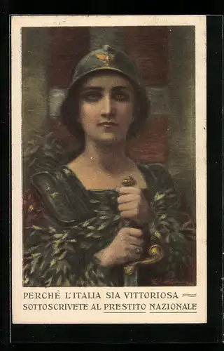 AK Aufruf zum Zeichnen italienischer Kriegsanleihen, Perchè l`Italia sia Vittoriosa