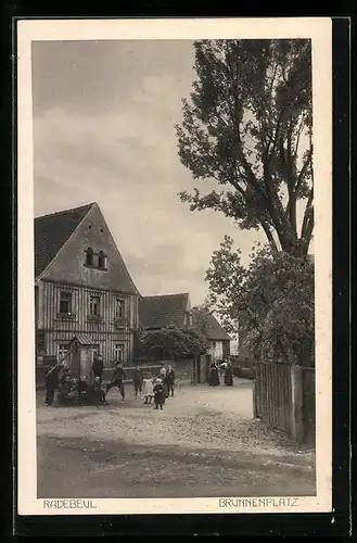 AK Radebeul, Motiv vom Brunnenplatz