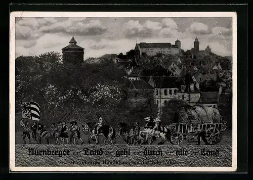 AK Nürnberg, Handelszug um das Jahr 1500