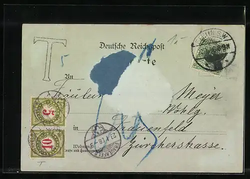 Mondschein-AK Berlin-Kreuzberg, Hallesches Tor aus der Vogelschau