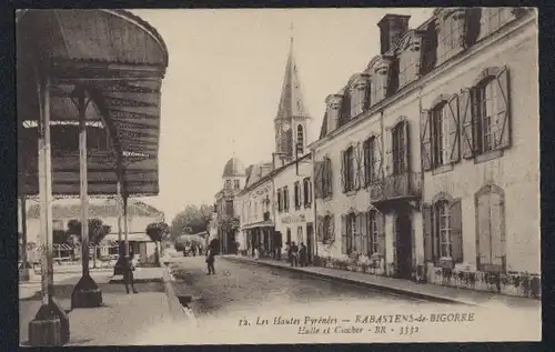 AK Rabastens-de-Bigorre, Halle et Clocher