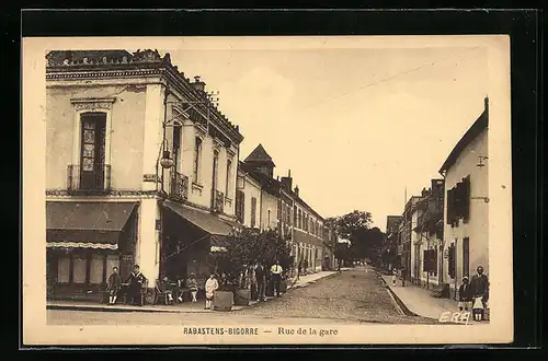 AK Rabastens-Bigorre, Rue de la Gare