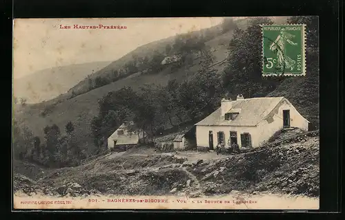 AK Bagnères-de-Bigorre, Vue de la Source de Labassere