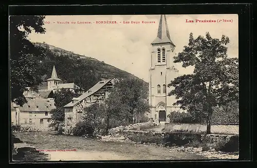 AK Bordères, Les Deux Eglises