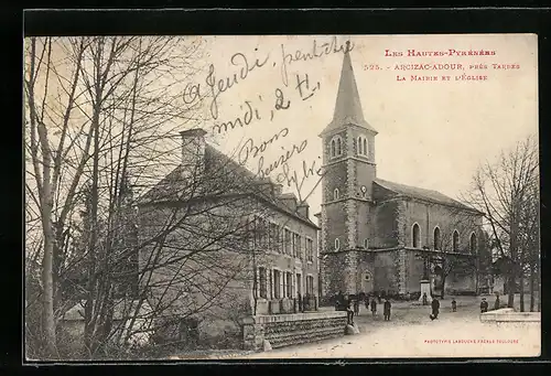 AK Arcizac-Adour, La Mairie et l`Eglise
