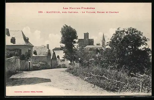 AK Mauvezin, Le Village, Eglise et Chateau