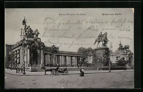 AK Berlin, Kaiser Wilhelm-Denkmal