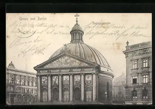 AK Berlin, Behrenstrasse, Hedwigskirche