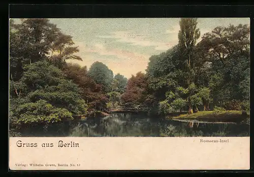 AK Berlin-Tiergarten, Rousseau-Insel