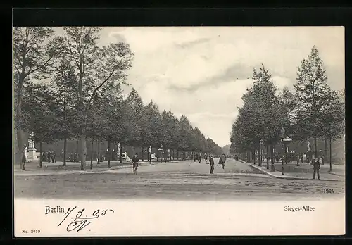 AK Berlin-Tiergarten, Die Sieges-Allee