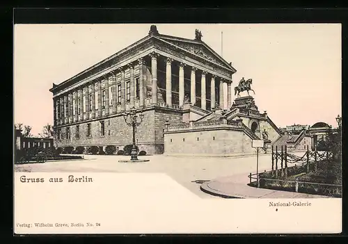AK Berlin, Sicht auf die National-Galerie