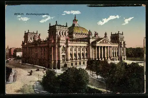 AK Berlin-Tiergarten, Reichstagsgebäude, Aussenansicht