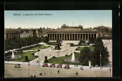 AK Berlin, Lustgarten und Museum von oben