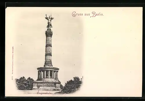 AK Berlin-Tiergarten, Ansicht der Siegessäule