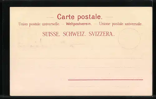 Lithographie Solothurn, Stadtansicht, Frau in Tracht