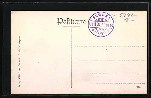 AK Gemünd, Blick auf die Urfttalsperre