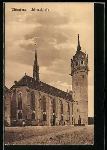 AK Wittenberg, Ansicht der Schlosskirche