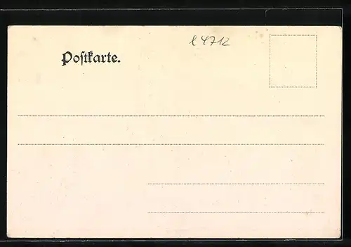 Künstler-AK Kyffhäuser, Blick zum Denkmal