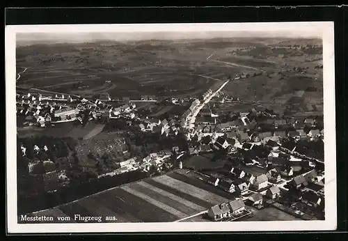 AK Messstetten, Ortsansicht vom Flugzeug aus