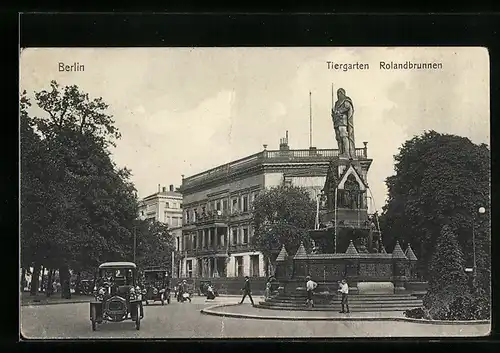 AK Berlin-Tiergarten, Kemperplatz mit Rolandbrunnen