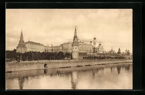 AK Moskau, Blick über Moskwa auf Kreml