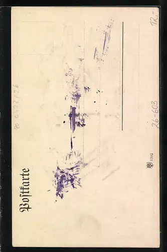 Künstler-AK Handgemalt: Soldat in Uniform und mit Schnauzbart