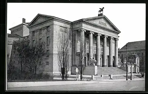 AK Posen / Poznan, am Stadttheater