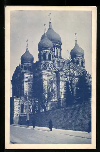 AK Reval, Strasse an der Kirche