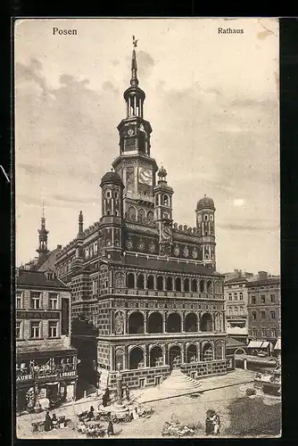 AK Posen, Blick auf das Rathaus