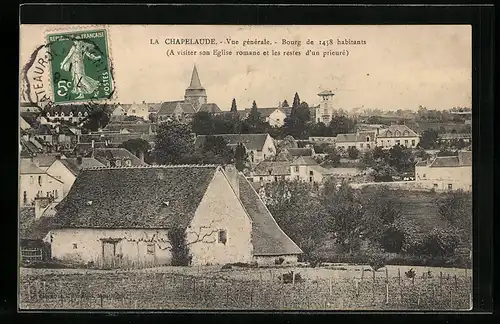 AK La Chapelaude, Vue générale, Bourg de 1458 habitants