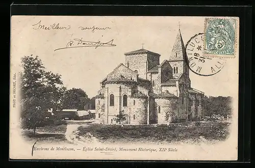 AK Montlucon, Église Saint-Désiré, Monument Historique