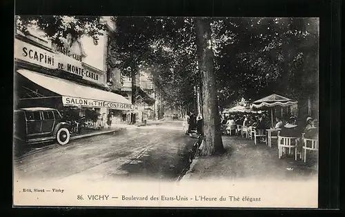 AK Vichy, Boulevard des Etats-Unis, L`Heure du Thé élégant