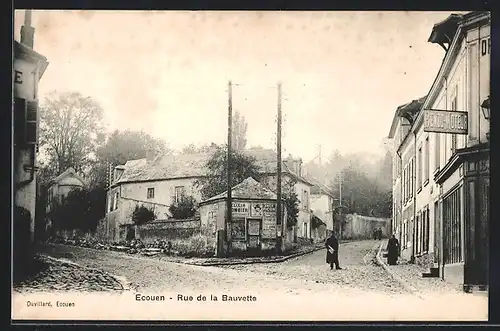 AK Ecouen, Rue de la Bauvette, Strassenpartie