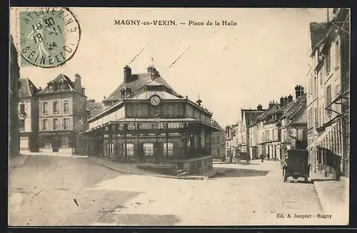 AK Magny-en-Vexin, Place de la Halle
