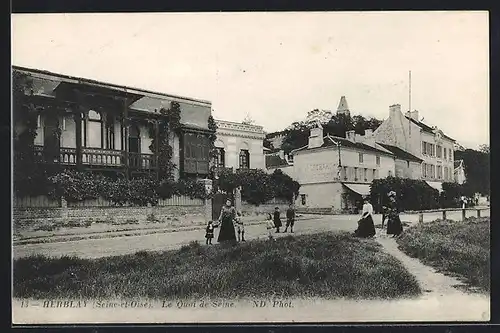 AK Herblay, Le Quai de Seine