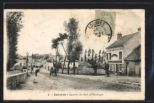 AK Louvres, Quartier du Bois de Boulogne